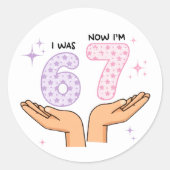 Six Seven Birthday Sticker (Voorkant)
