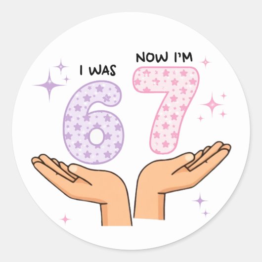 Six Seven Birthday Sticker (Devant)
