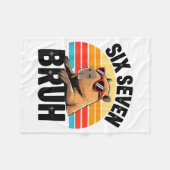 Six Seven Bruh 67 Meme Capybara Fleece Deken (Voorkant (Horizontaal))