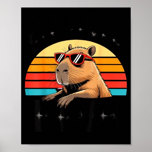Six Seven Bruh 67 Meme Capybara Poster (Voorkant)