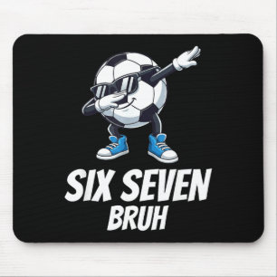 Six Seven Bruh Brainrot Gen Alpha Dabbing Voetbal Muismat