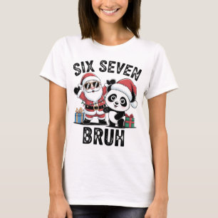Six Seven Bruh Drôle de T-Shirt de Noël Cool San