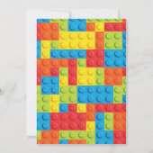 Six Seven Building Blocks Birthday Invitation Kaart (Achterkant)
