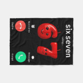 Six Seven Calling Meme Minimalist Trendy Phone Scr Fleece Deken (Voorkant (Horizontaal))