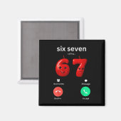 Six Seven Calling Meme Minimalist Trendy Phone Scr Magneet (Voorkant / Achterkant)