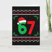 Six Seven Christmas 6 7 Ugly Christmas Sweater Kaart (Voorkant)