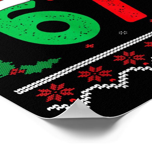 Six Seven Christmas 6 7 Ugly Christmas Sweater Poster (Hoek)