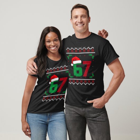 Six Seven Christmas 6 7 Ugly Christmas Sweater T-shirt (Unisex)