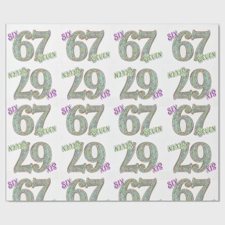 Six Seven, Confetti Verjaardag Cadeaupapier