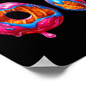 Six Seven Donut Ice Cream Drip Cool Meme Funny 67 Poster (Hoek)