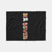 Six Seven Funny Christmas Cats Ugly Sweater 67 Mem Fleece Deken (Voorkant (Horizontaal))