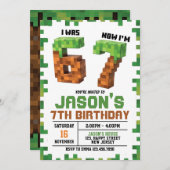 Six Seven Game Birthday Invitation. game Invite Kaart (Voorkant / Achterkant)