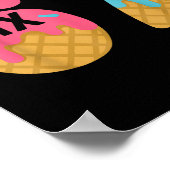 Six Seven Ice Cream Drip Cool Meme 67 Funny Drippi Poster (Hoek)