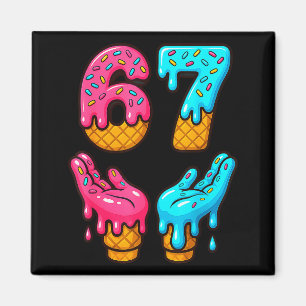 Six Seven Ijs Drip Meme 67 Grappige Gen Alpha S Magneet