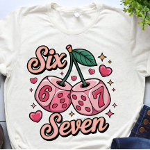 Six Seven Love Dice Saint-Valentin T-shirt pour fe