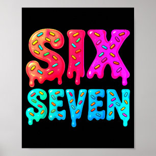 Six Seven Meme 67 Srts Jersey Voor Jongens Meisjes Poster