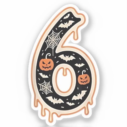 Six Seven Meme 6 7 Halloween kostuum paar Sticker (Voorkant)