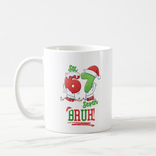 Six Seven Meme Christmas Teen Mug (Gauche)