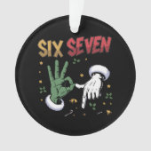 Six Seven Meme Funny Mean Guy Christmas Viral 6 7 Ornament (voorkant)