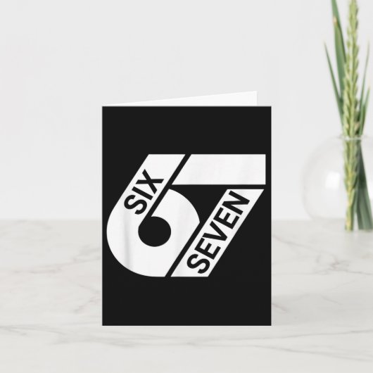 Six Seven Meme Grappig Kaart (Voorkant)