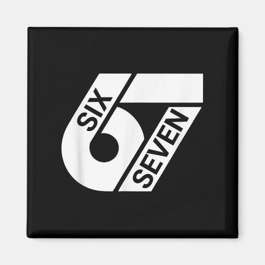 Six Seven Meme Grappig Magneet (Voorkant)