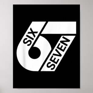Six Seven Meme Grappig Poster