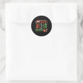 Six Seven Meme Kerstmis 6-7 Kerstmis Skelet Ha Ronde Sticker (Tas)
