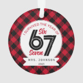 Six Seven Mème Professeur Carreaux de Noël (dos)