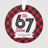 Six Seven Meme Red and Black Plaid Christmas (devant)