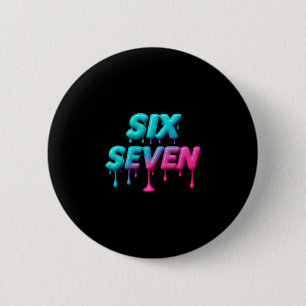 Six Seven Meme Voor Gen Alpha Kinderen En Volwasse Ronde Button 5,7 Cm