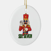 Six Seven Snowman Christmas Nutcracker 6 7 Xmas Keramisch Ornament (Rechts)