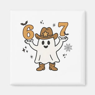 Six Seven Spooky Halloween Sport 67 Mason Meme Magneet