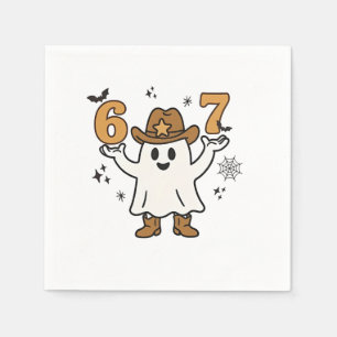 Six Seven Spooky Halloween Sport 67 Mason Meme Servet