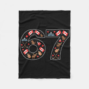 Six Seven Trending 67 Zalig kerstfeest Canada  Fleece Deken