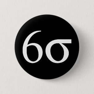 Six Sigma (Lean Six Sigma) Ronde Button 5,7 Cm
