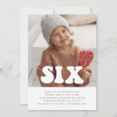 Six - Super Photo Invitation Anniversaire (Devant)