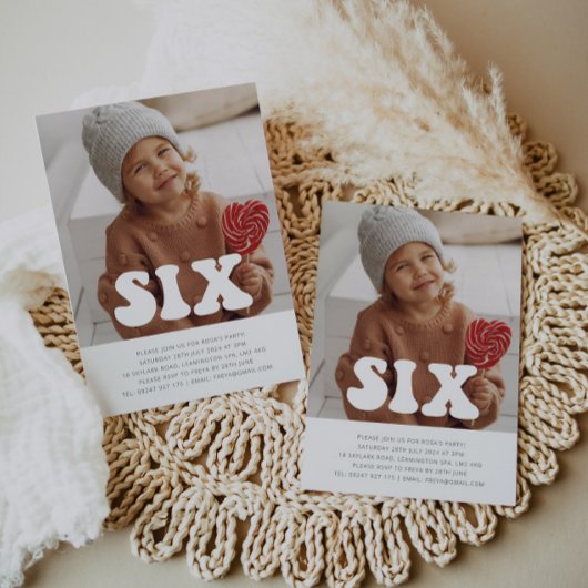 Six - Super Photo Invitation Anniversaire