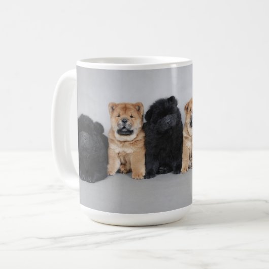Six tasse Chow Chow (Devant gauche)