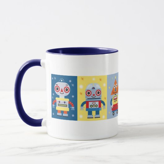Six tasses de robots d'amusement (Gauche)