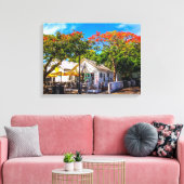 Six Toed Cat Cafe Canvas Afdruk (Insitu (Woonkamer))