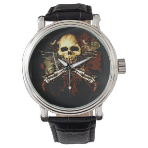Sixgun Skull Timepart Horloge