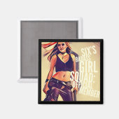 Six's Badass Girl Squad: Magneet (Voorkant / Achterkant)