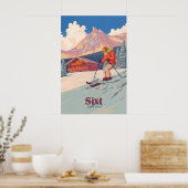 Sixt Skigebied Reisposter Poster (Keuken)