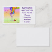 SIXTEITEN POP ART STYLE MARTINI VISITEKAARTJE (Voorkant / Achterkant)