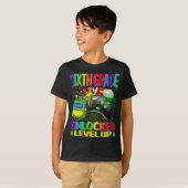 Sixth Grade ontgrendeld level omhoog videogame T-shirt (Voorkant volledig)