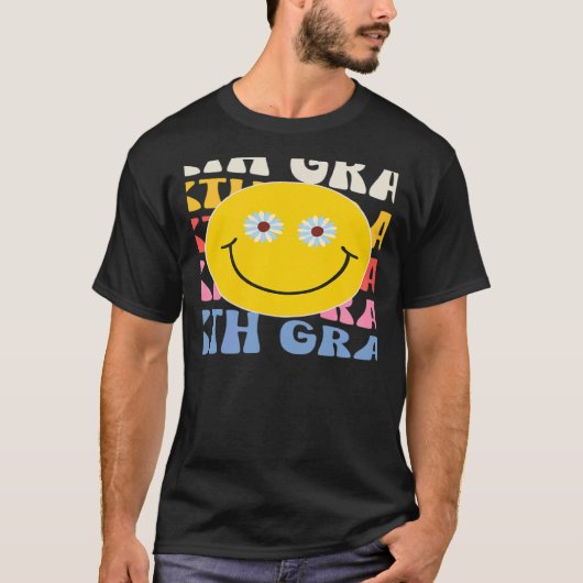 Sixth Grade Smile Groovy Back To School 6th Grade T-shirt (Voorkant)