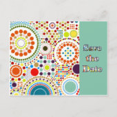 Sixties Circles Sla de datum op Aankondigingskaart (Voorkant)