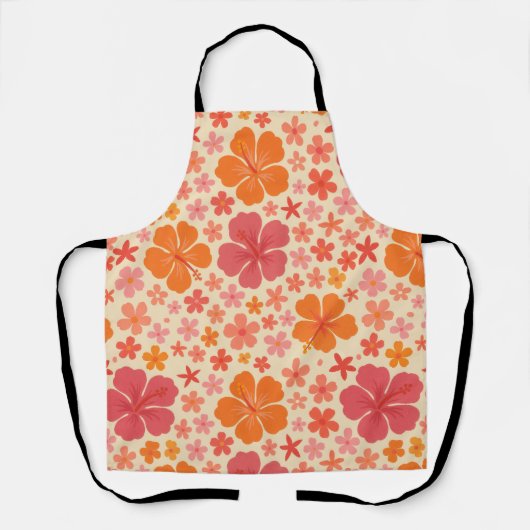 Sixties Hawaiian hibiscus patroon Schort (Voorkant)