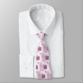 Sixties Mod Retro Swirl- en Square Mauve-patronen Stropdas (Gebonden)