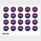 Sixties Vibe Circles & Swirls Cool Bedankt Ronde Sticker (Vel)